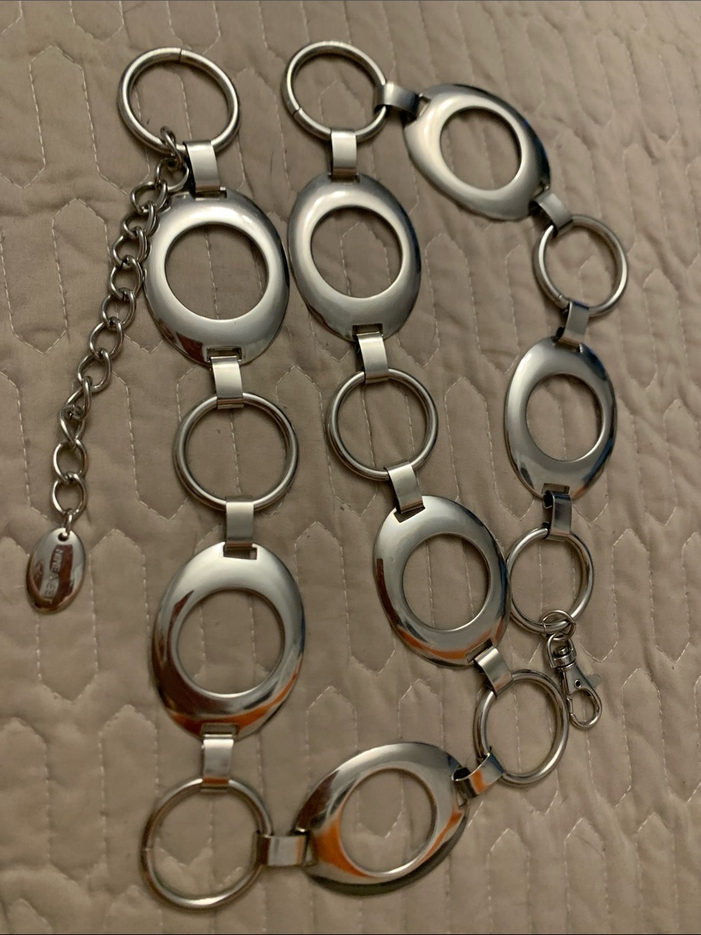 Silver Open Oval Link Necklace - Women's Jewelry 42” L